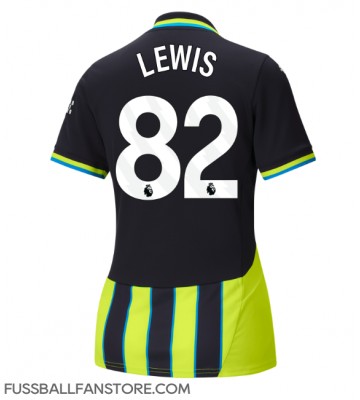 Manchester City Rico Lewis #82 Replik Auswärtstrikot Damen 2024-25 Kurzarm